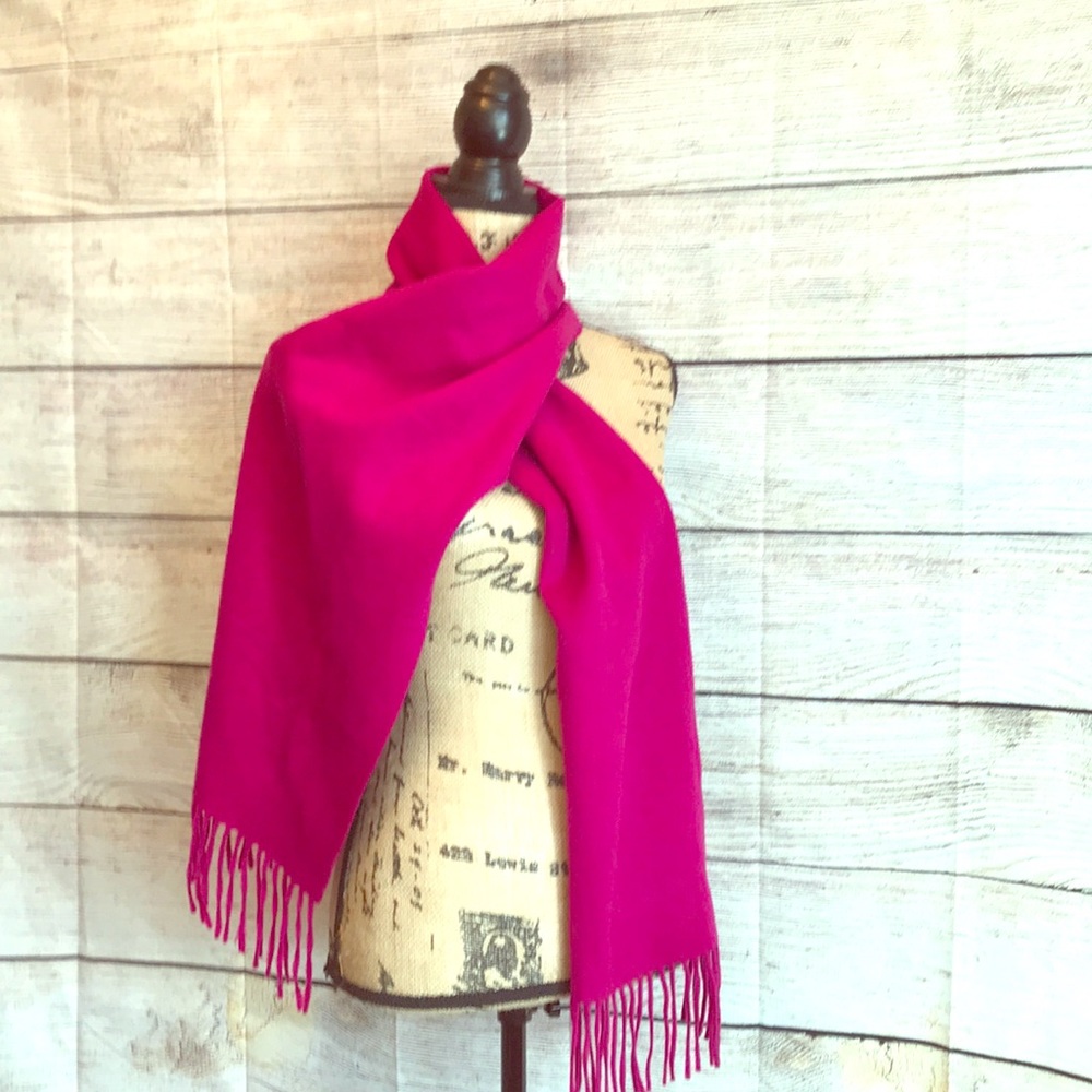 Cranberry Wool/Cashmere Scarf, Enzo Mantovani